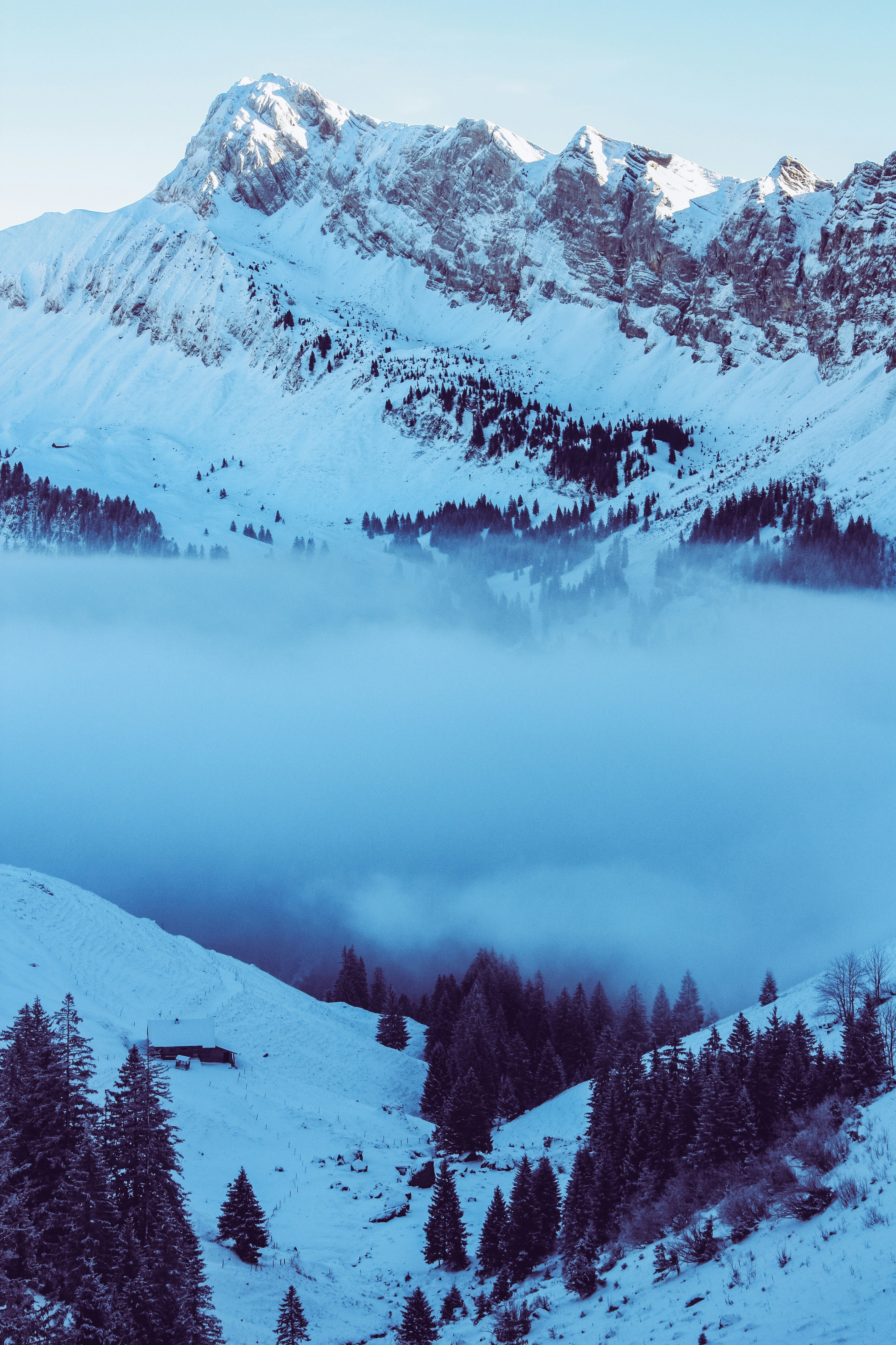 Snowy Mountain Winter Landscape