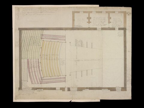 Historic Hand Drawn Theater Floor Plan