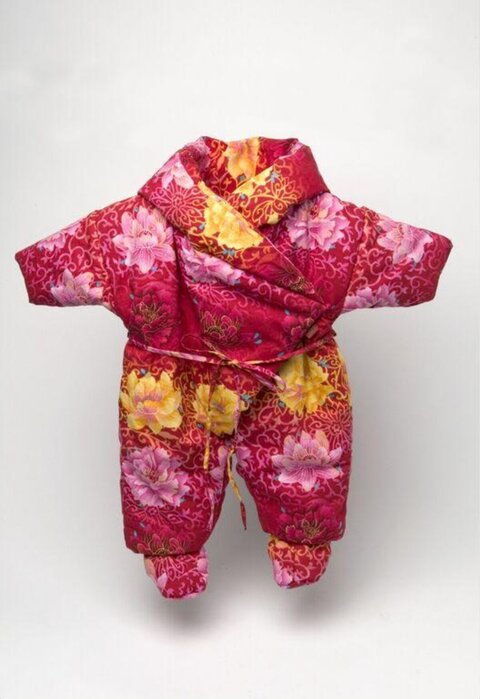 Red Floral Baby Cotton Jumpsuit
