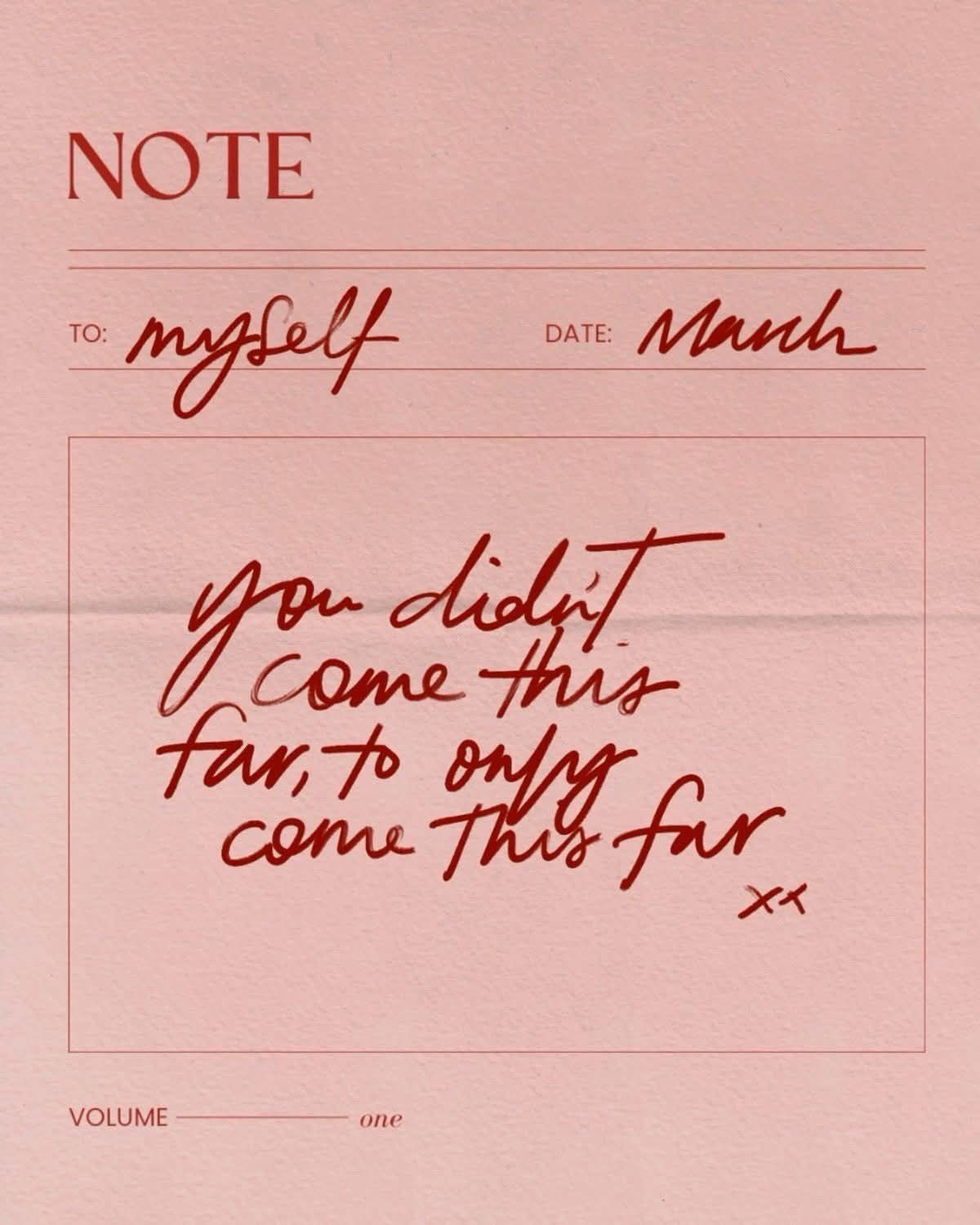 Motivational Note to Myself