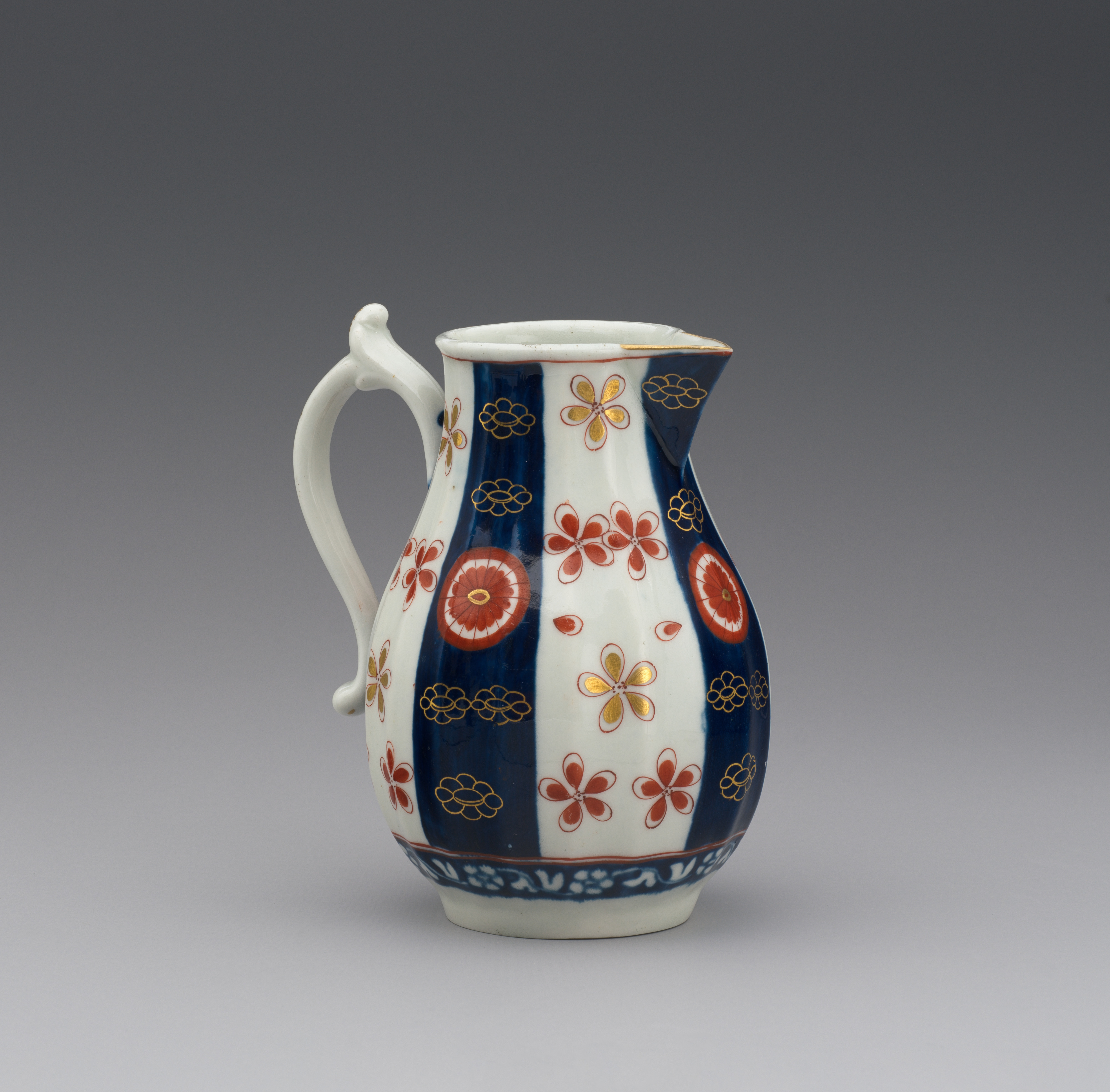 Gilt Painted Porcelain Pitcher