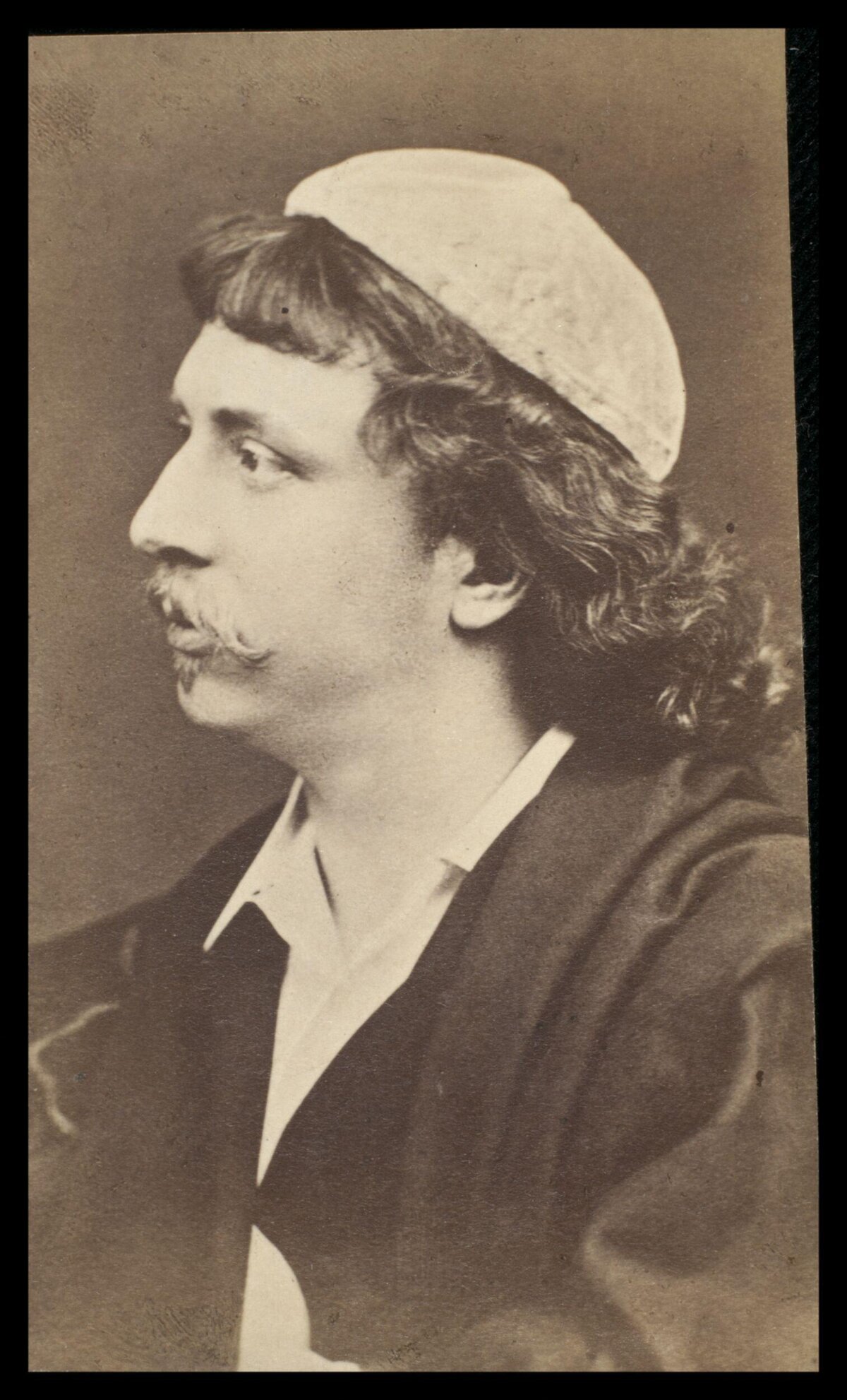 Vintage Portrait of a Man in Side Profile