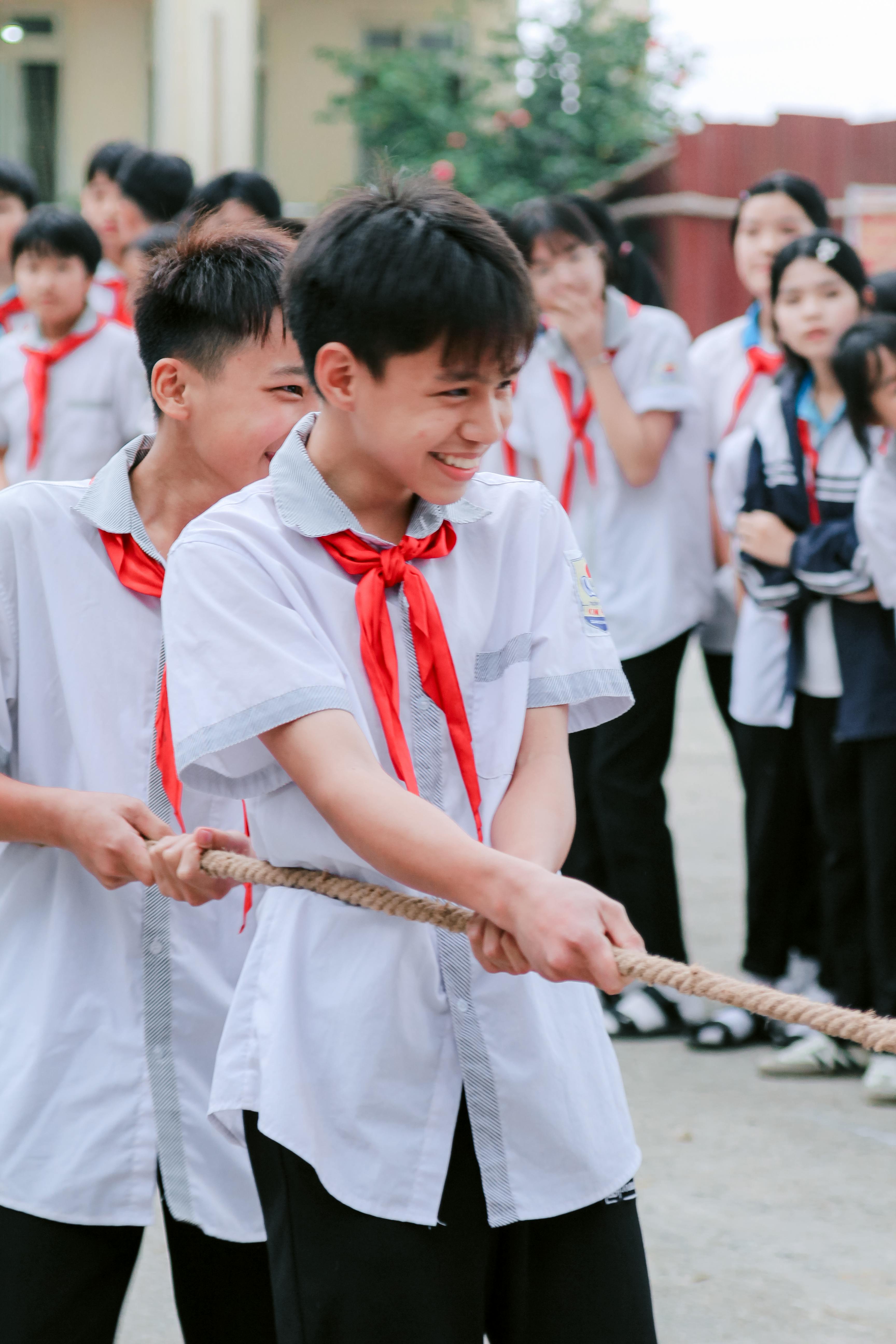 Student Tug of War at School