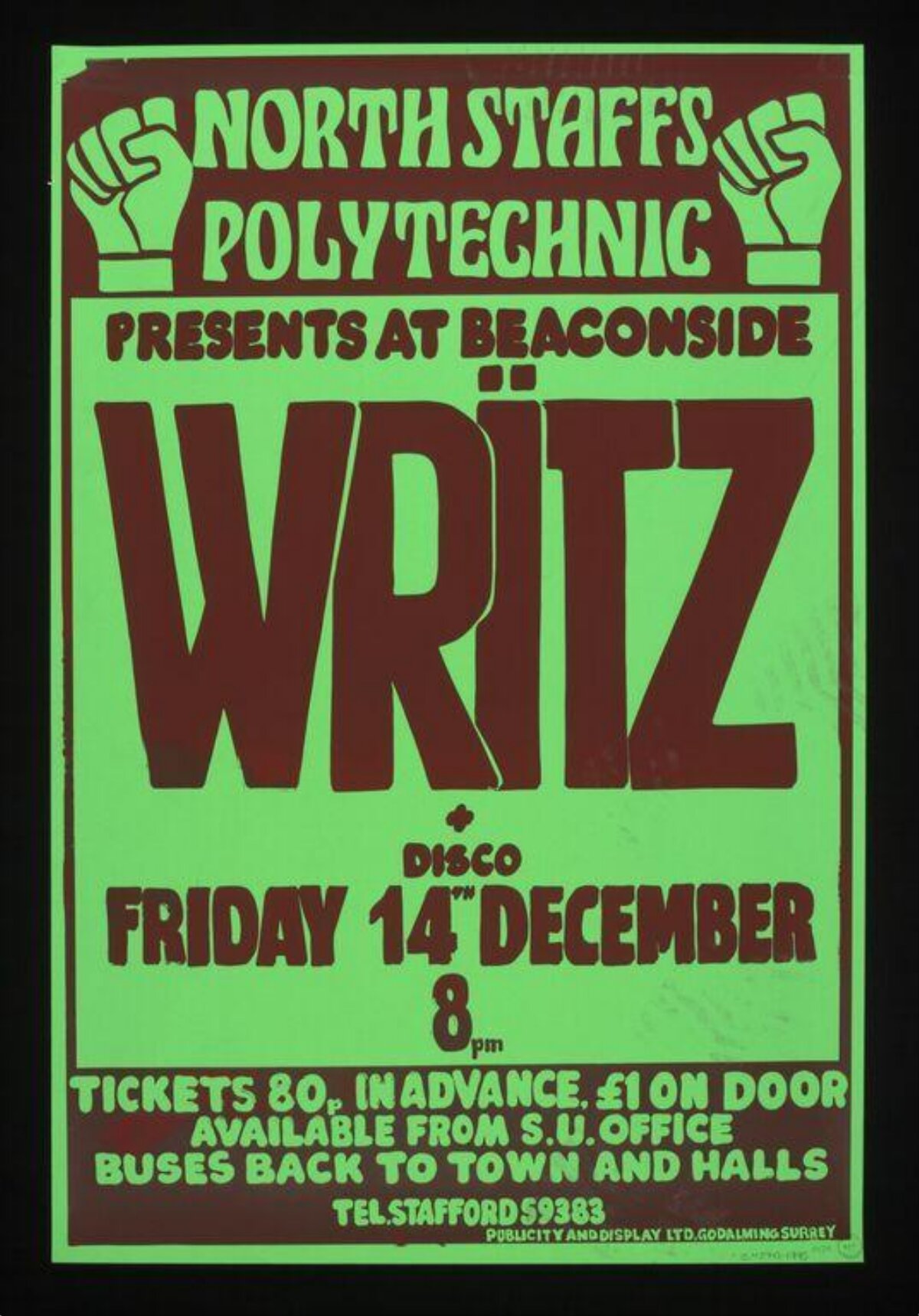 Vintage Writz Concert Poster