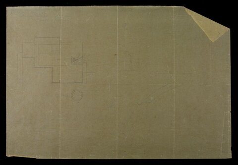 Architectural Plan Sketch on Old Paper