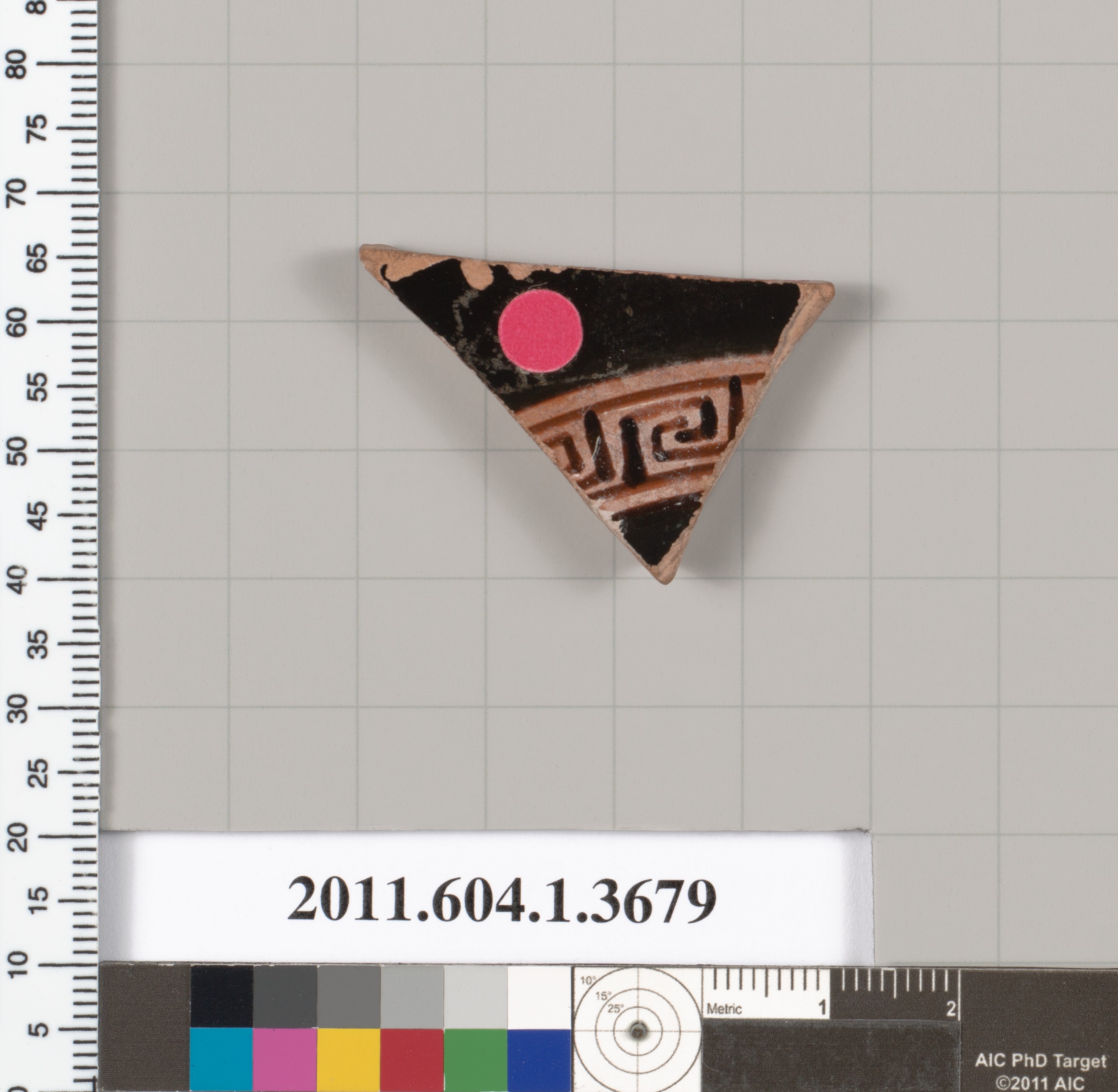 Triangular Ancient Pottery Fragment