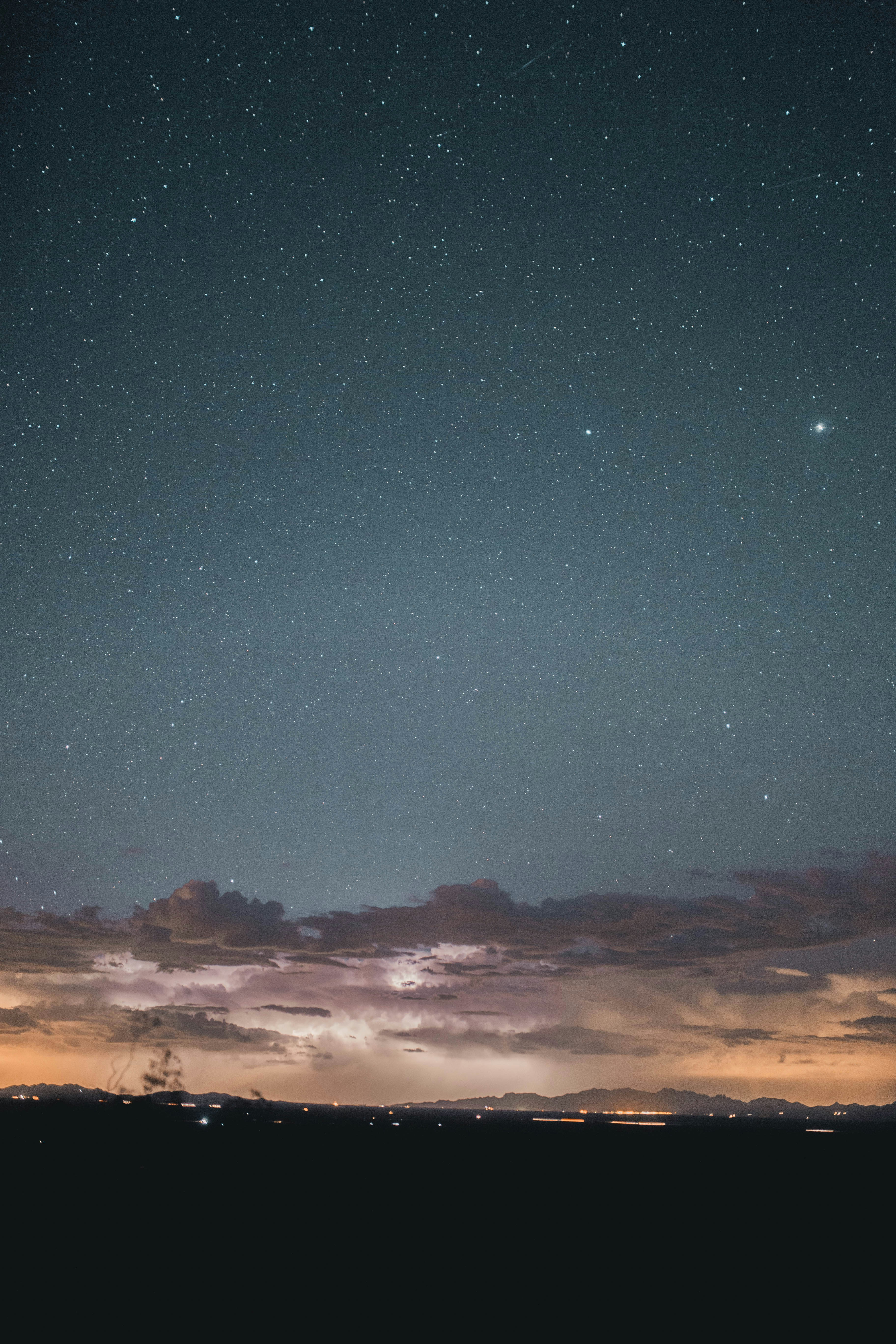 Starry Night Sky Over Plains