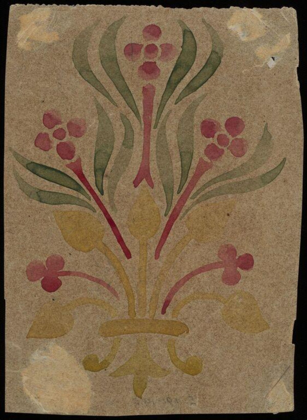 Watercolor Symmetrical Floral Design