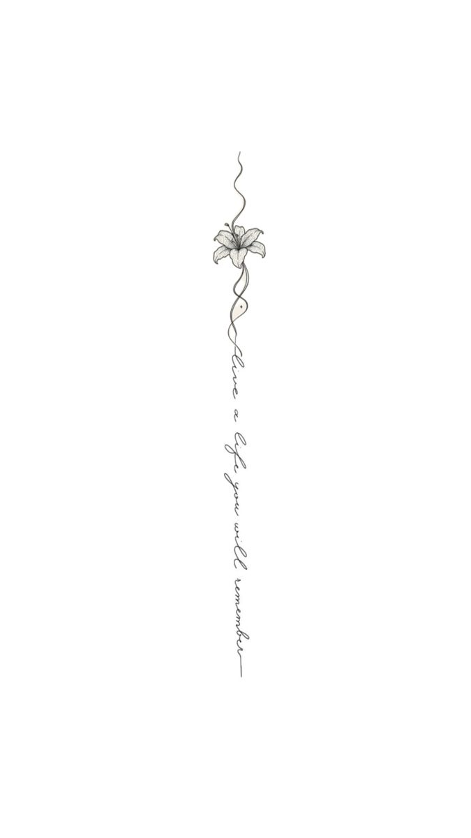 Lily Quote Tattoo Design