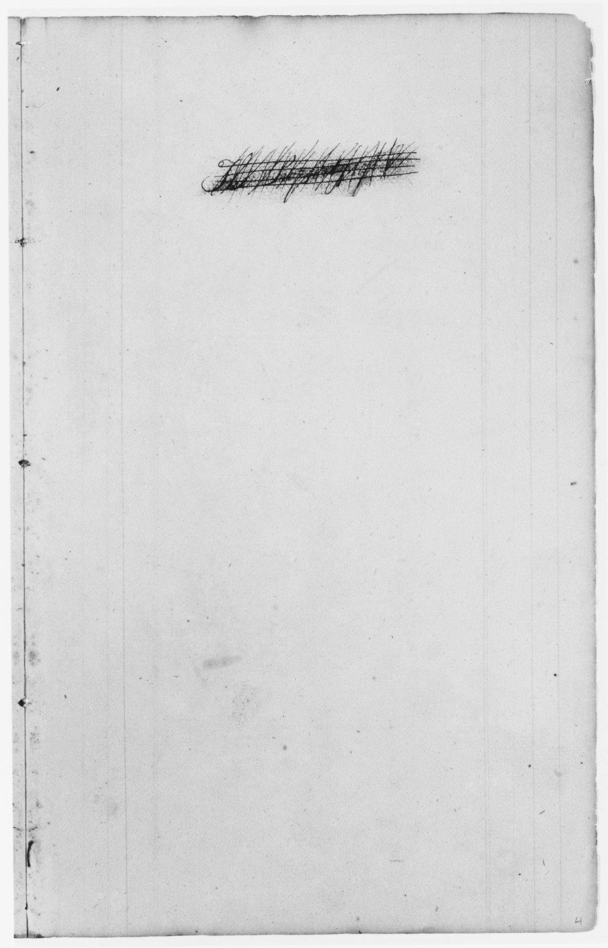 Blank Old Manuscript Page With Crossed Out Text