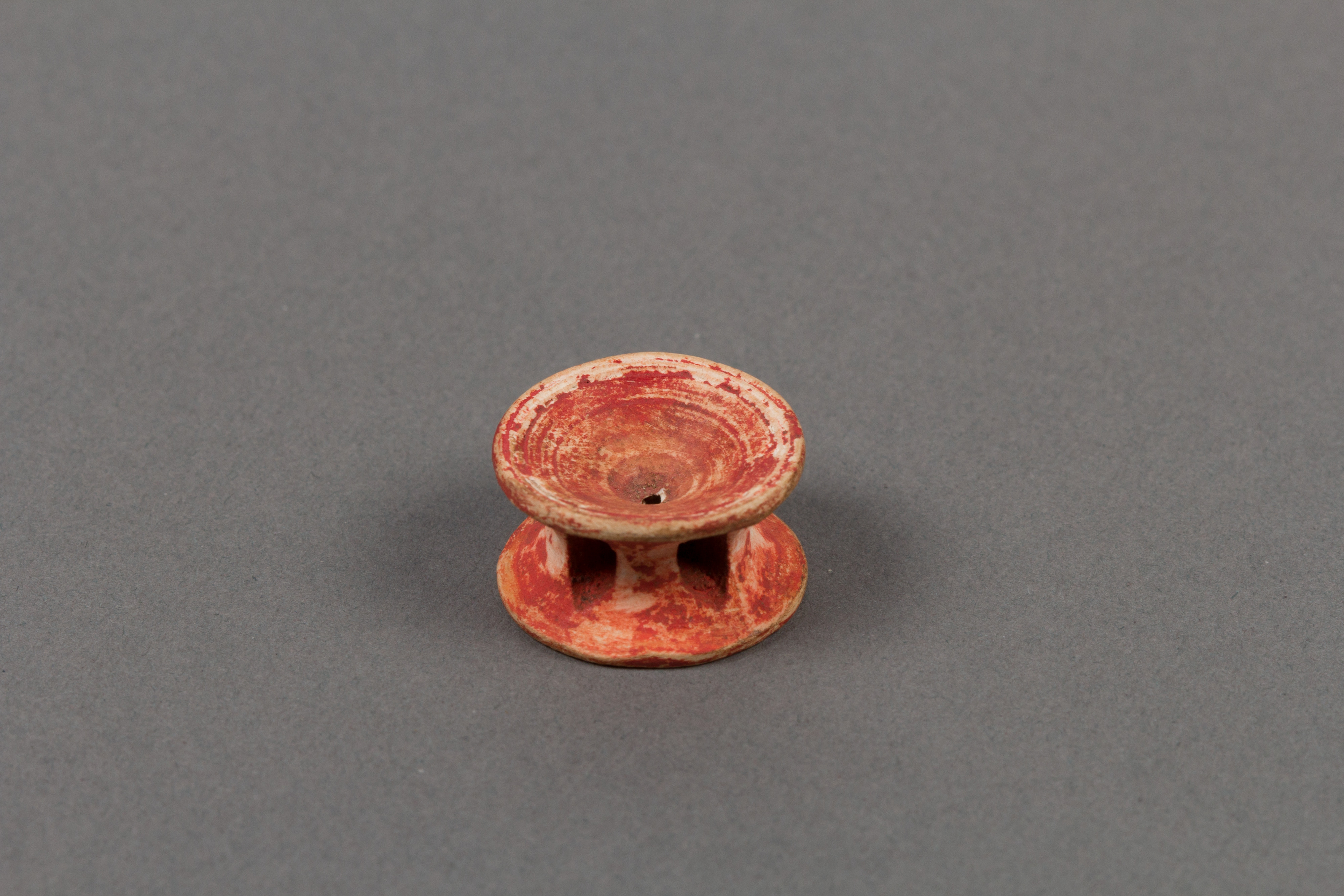 Ancient Red Ceramic Spindle Whorl