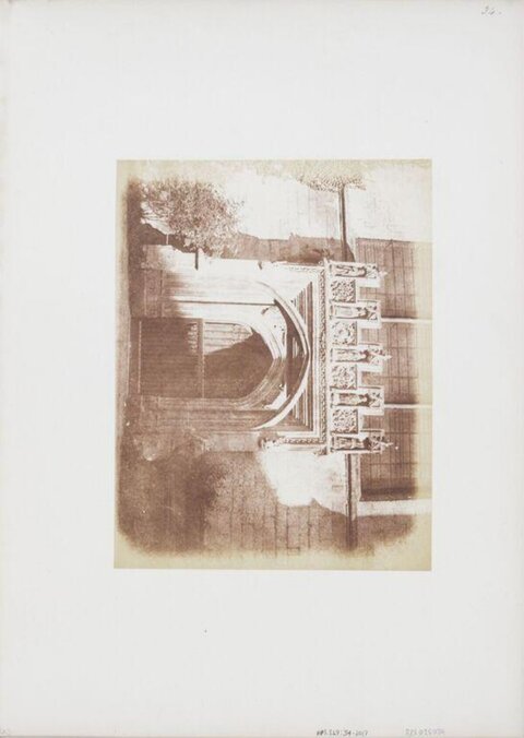 Vintage Photo of Gothic Arch Entrance