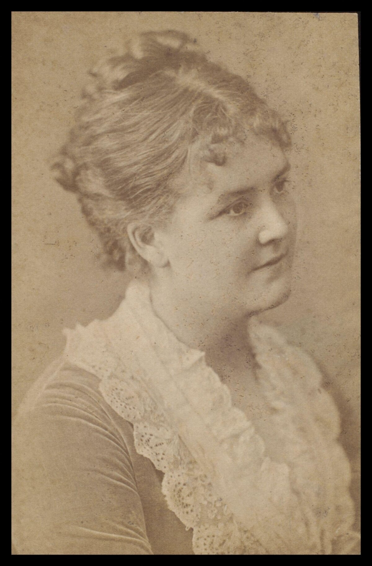 Vintage Sepia Portrait of Victorian Woman