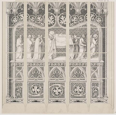 Gothic Stained Glass Window Drawing