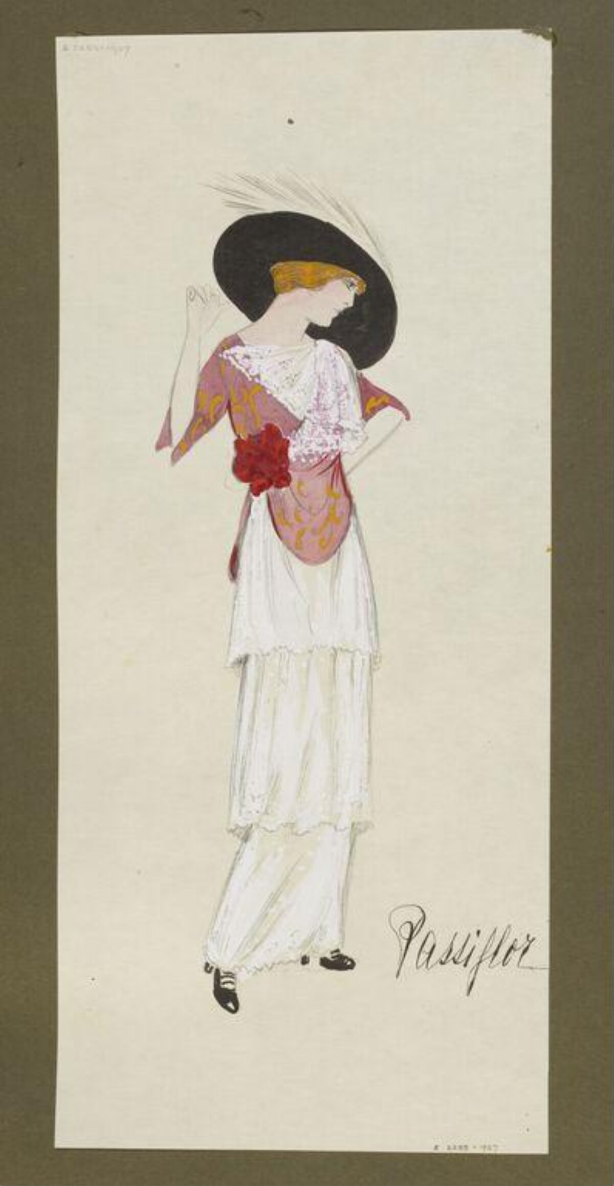 Passiflor Vintage Fashion Illustration