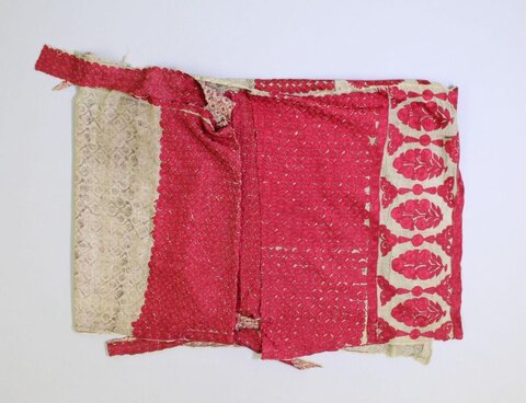 Folded Red Embroidered Traditional Textile