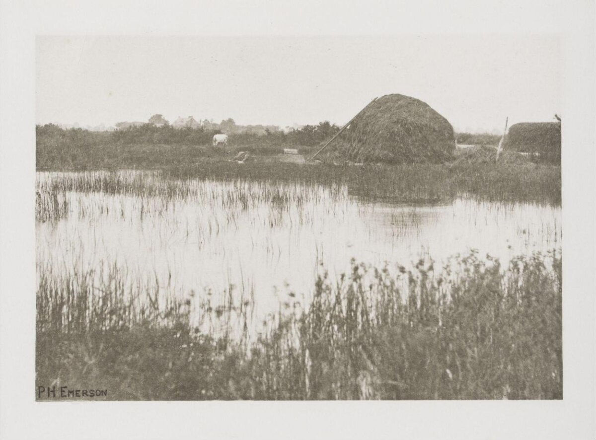 Riverbank Haystack Rural Landscape