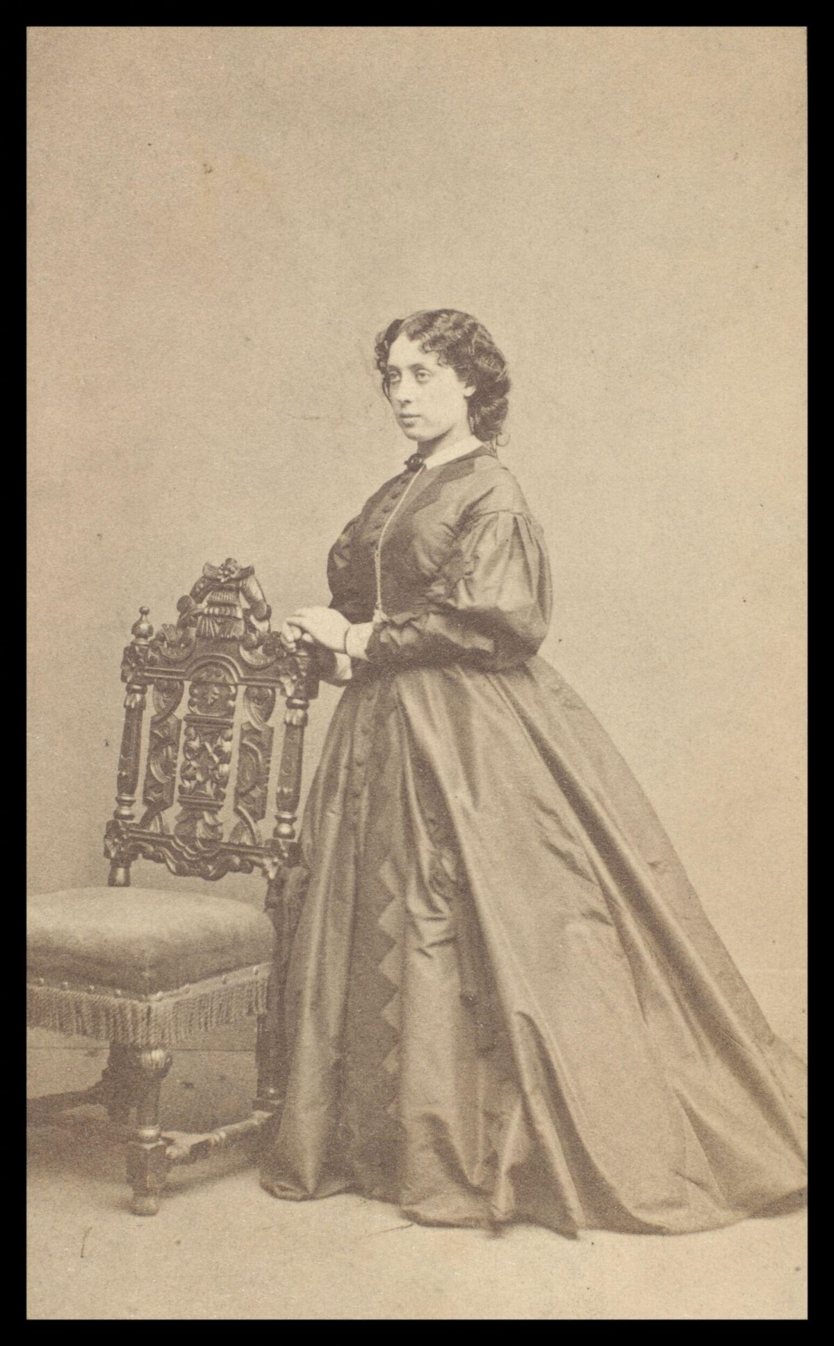 Vintage Portrait of Standing Woman
