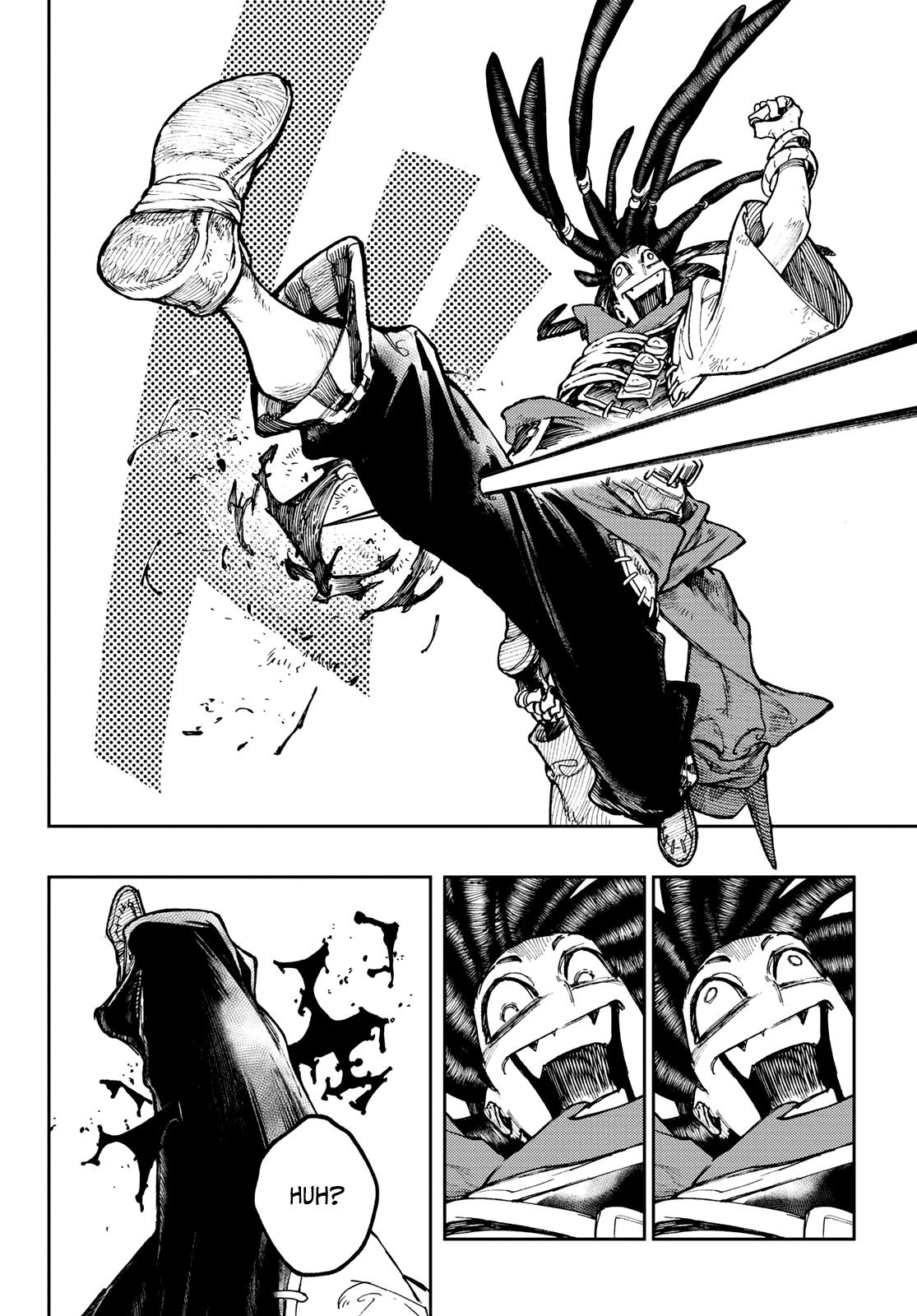 Manga Action Kick Attack Scene