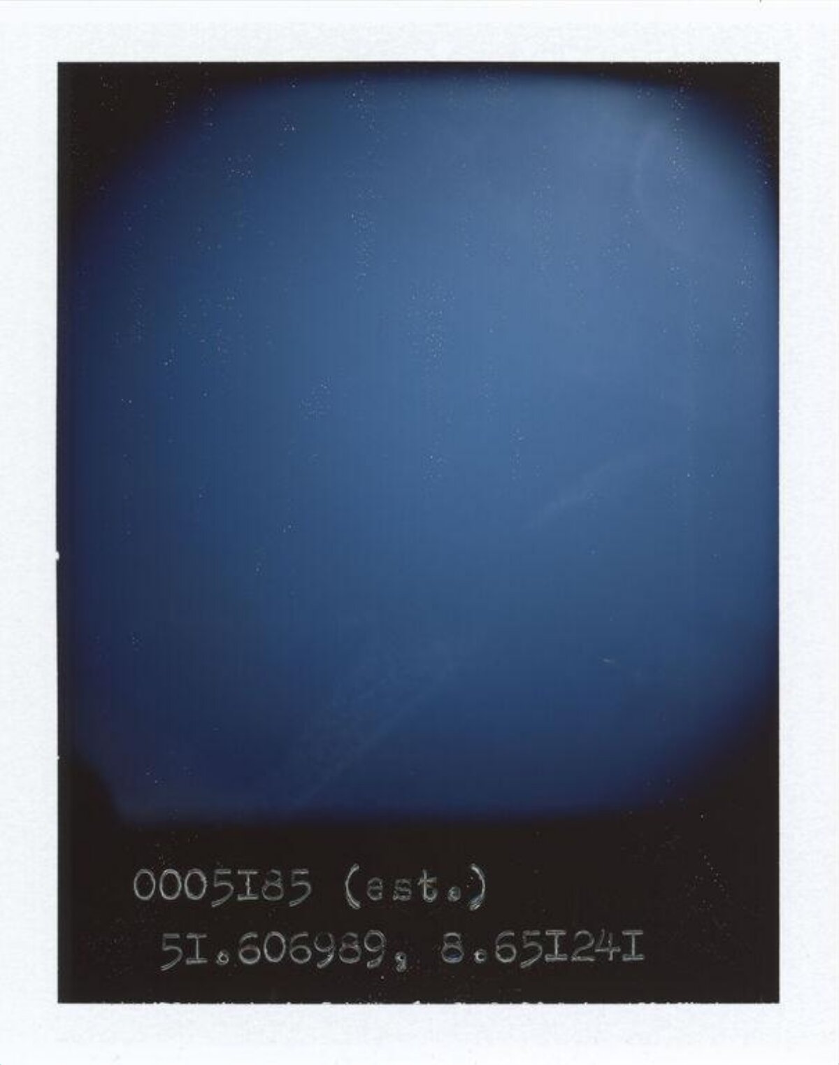 Polaroid Print With Coordinates