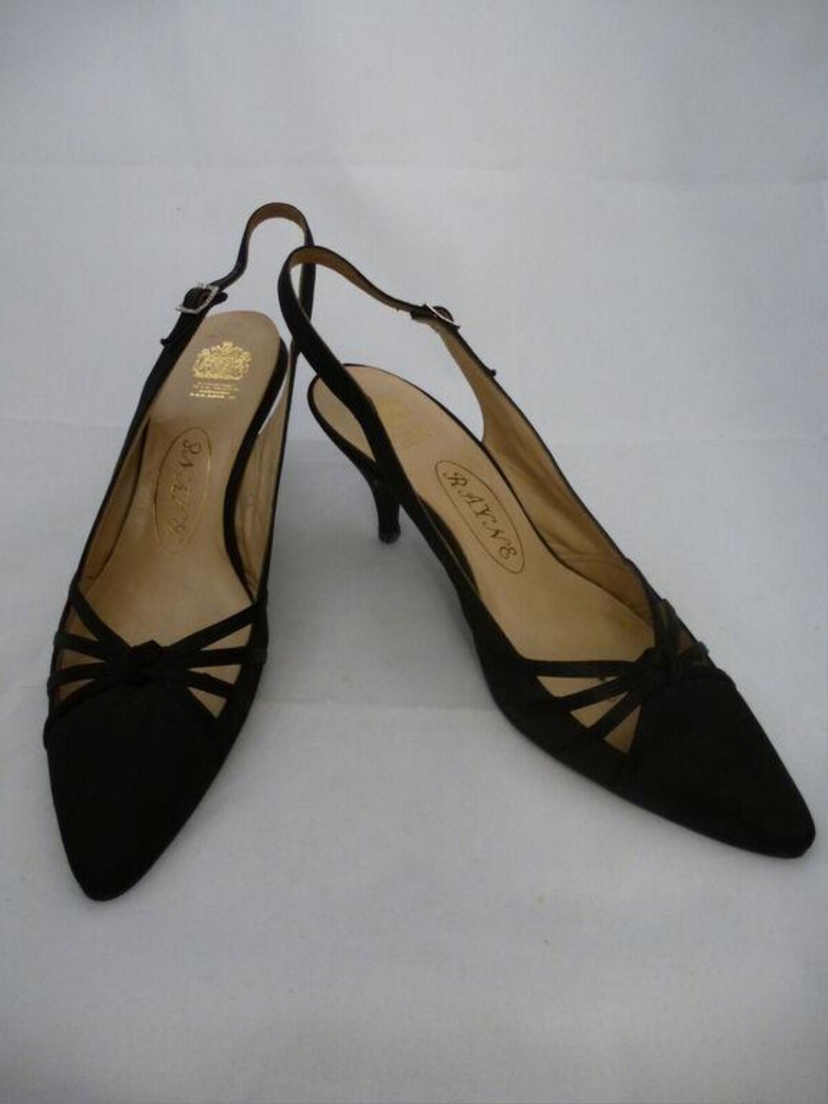 Pair of Black Slingback High Heels