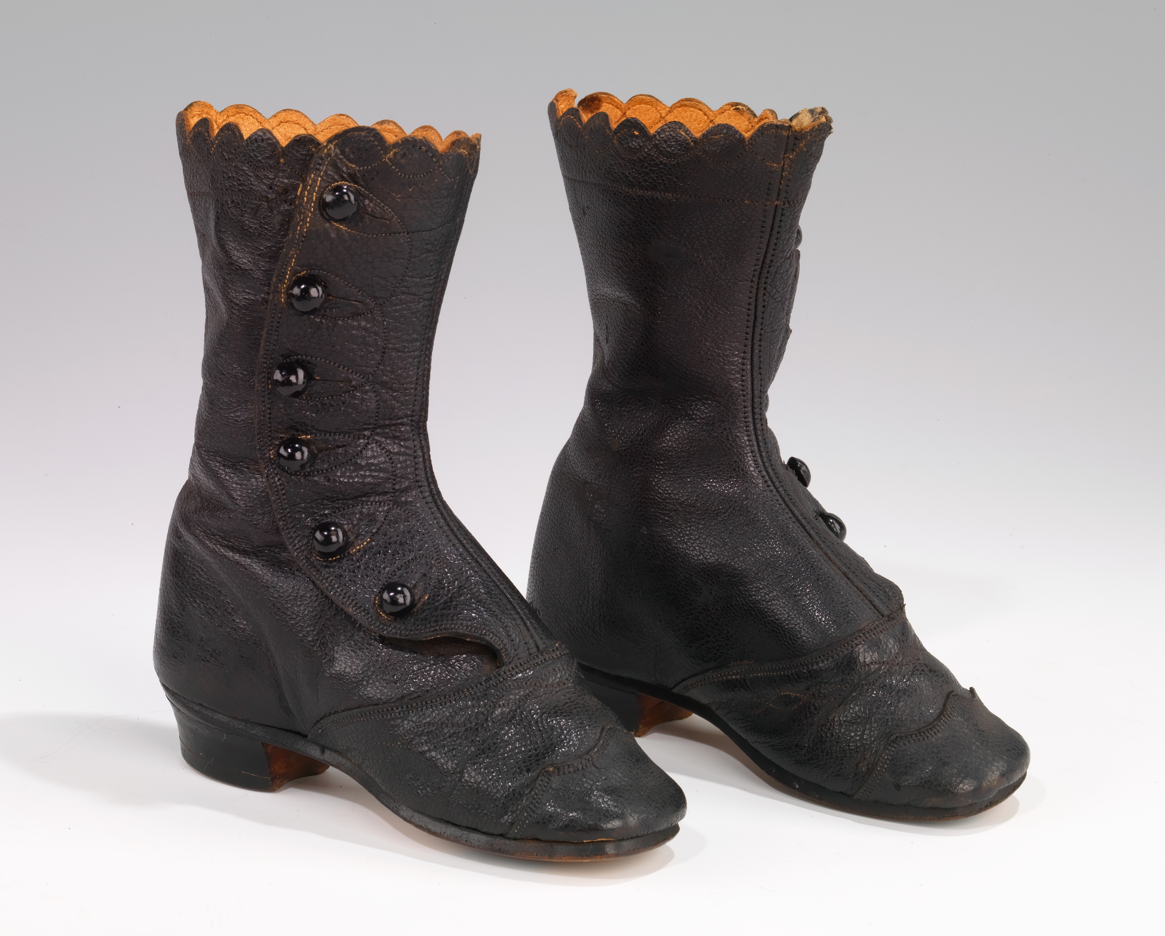 Pair of Vintage Black Leather Boots