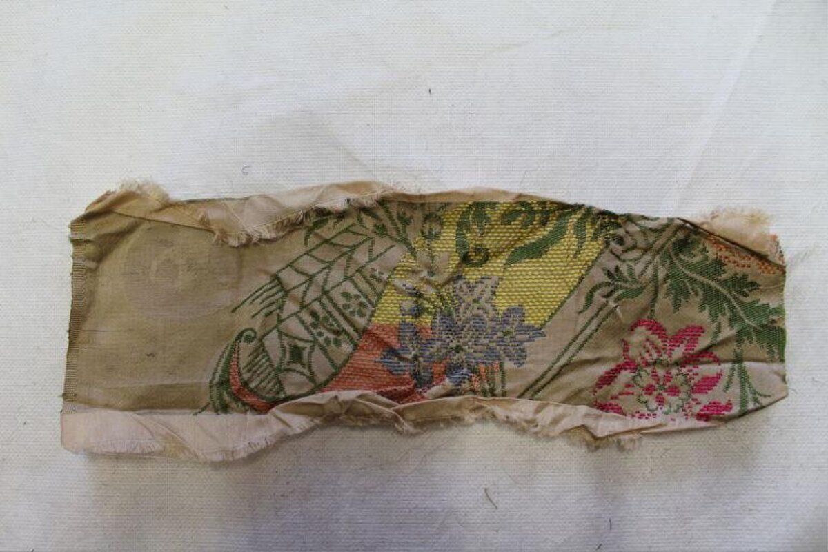 Antique Printed Silk Fragment