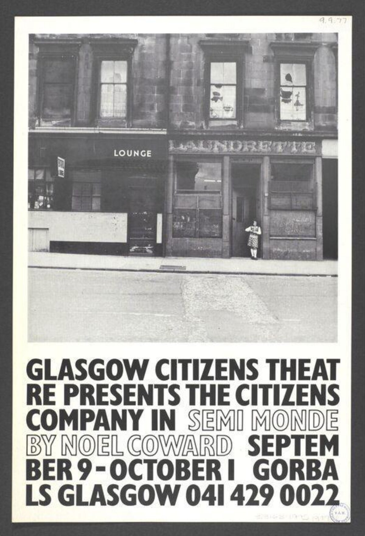 Glasgow Citizens Theatre Play Poster