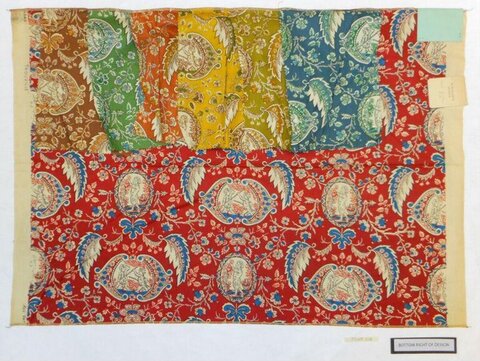 Vintage Printed Textile Color Samples
