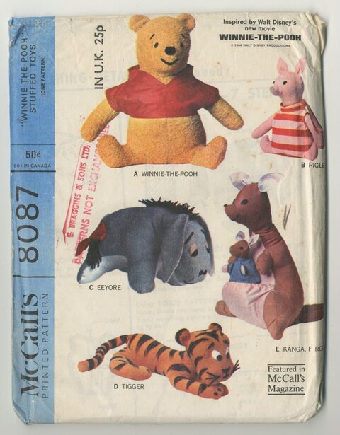 Vintage Winnie The Pooh Sewing Pattern