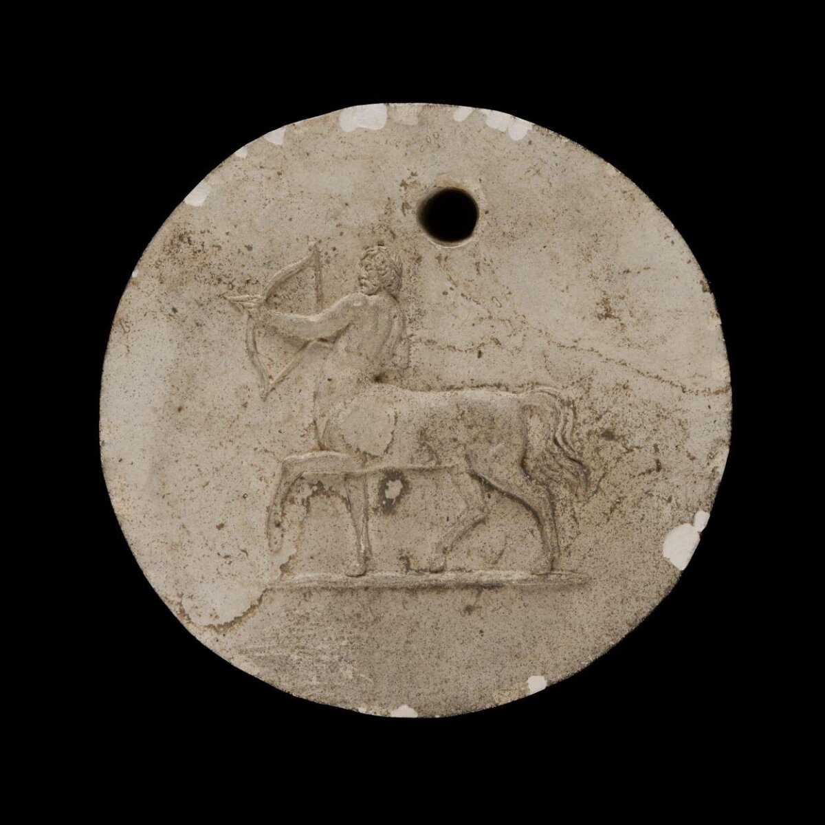 Ancient Carved Centaur Archer Pendant