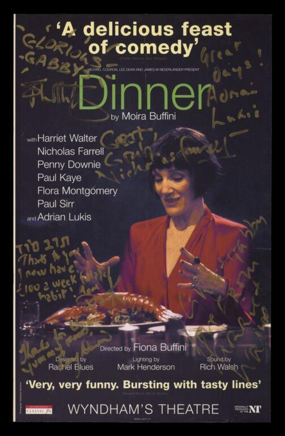 Signed Dinner Play Theater Poster