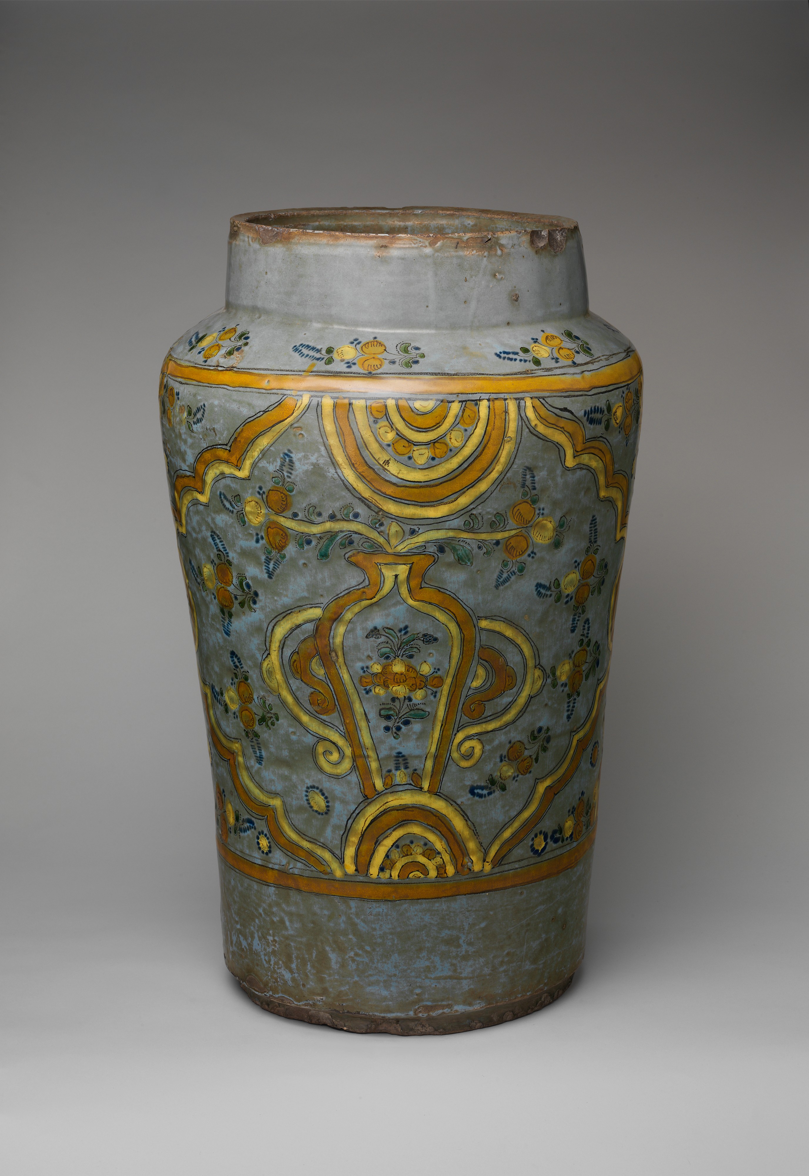 Antique Decorated Ceramic Jar
