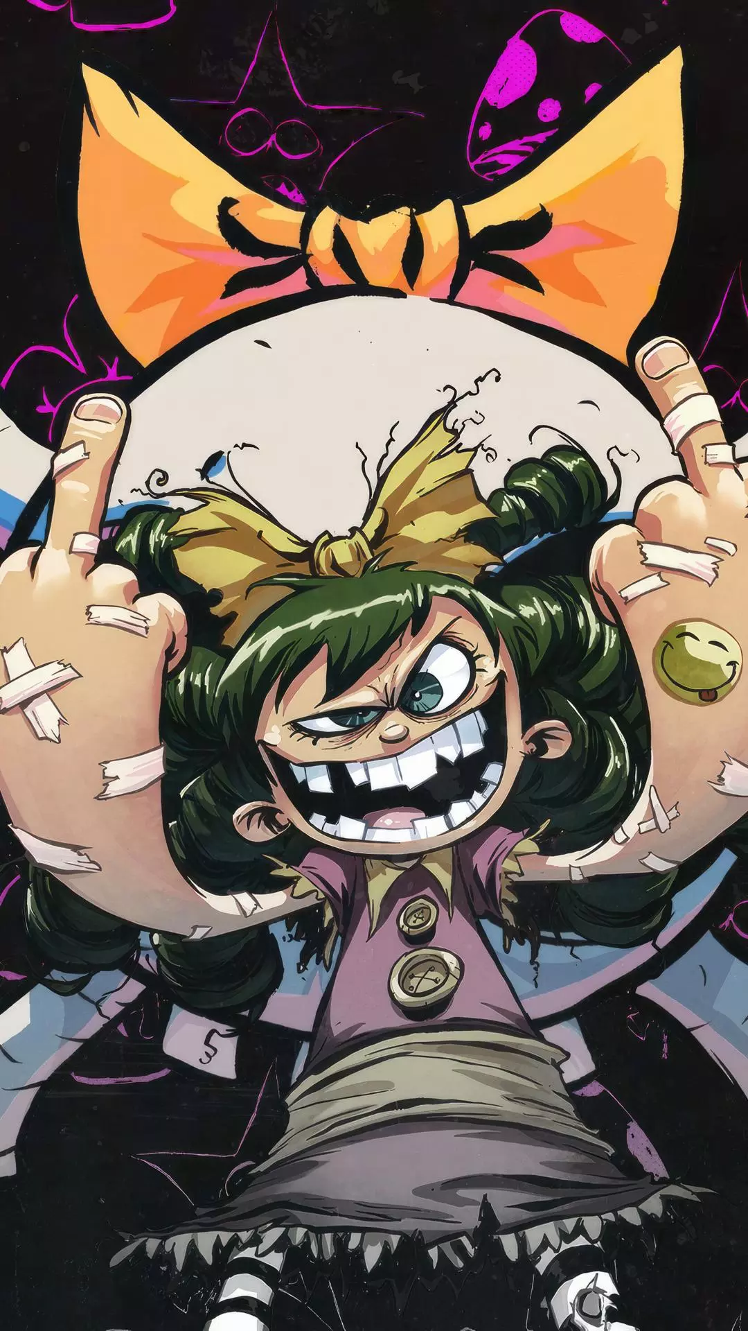 Edgy Punk Style Cartoon Girl