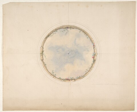 Design Sketch for Circular Painted Ceiling