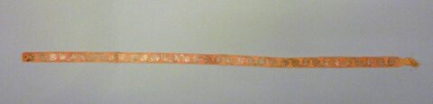 Orange Patterned Narrow Long Fabric Strip