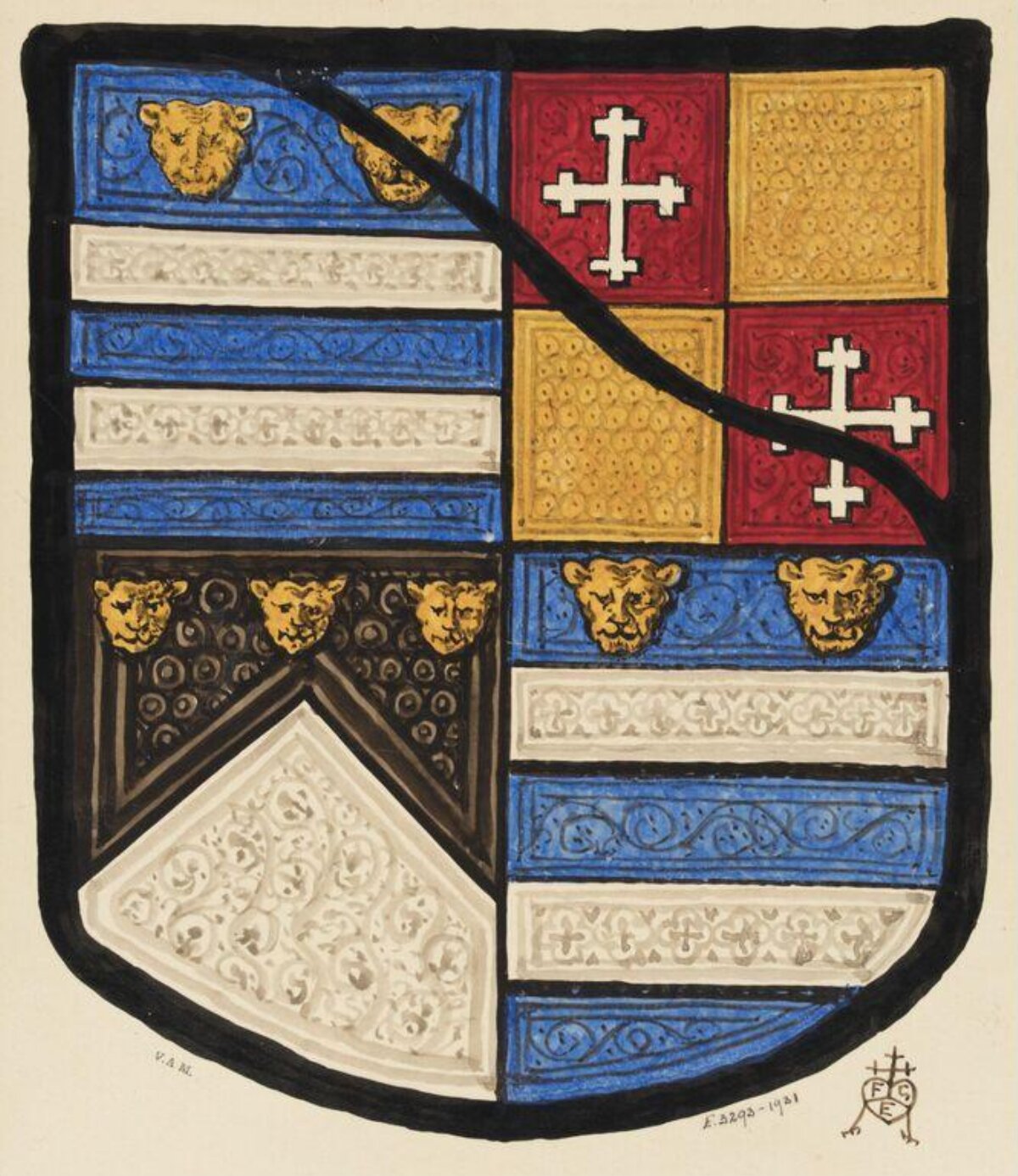 Hand Painted Medieval Coat of Arms