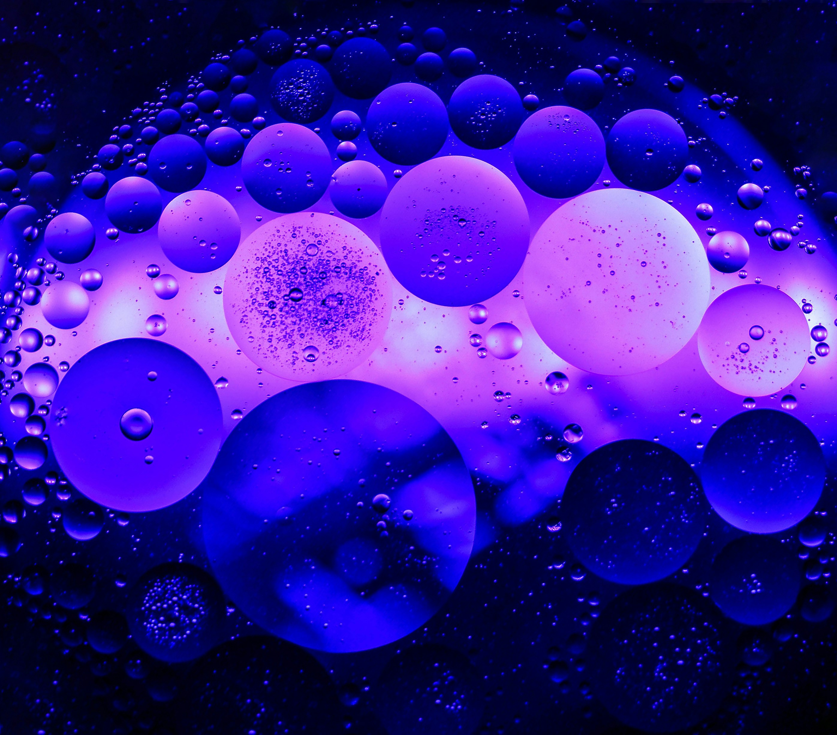 Purple Blue Abstract Oil Bubbles