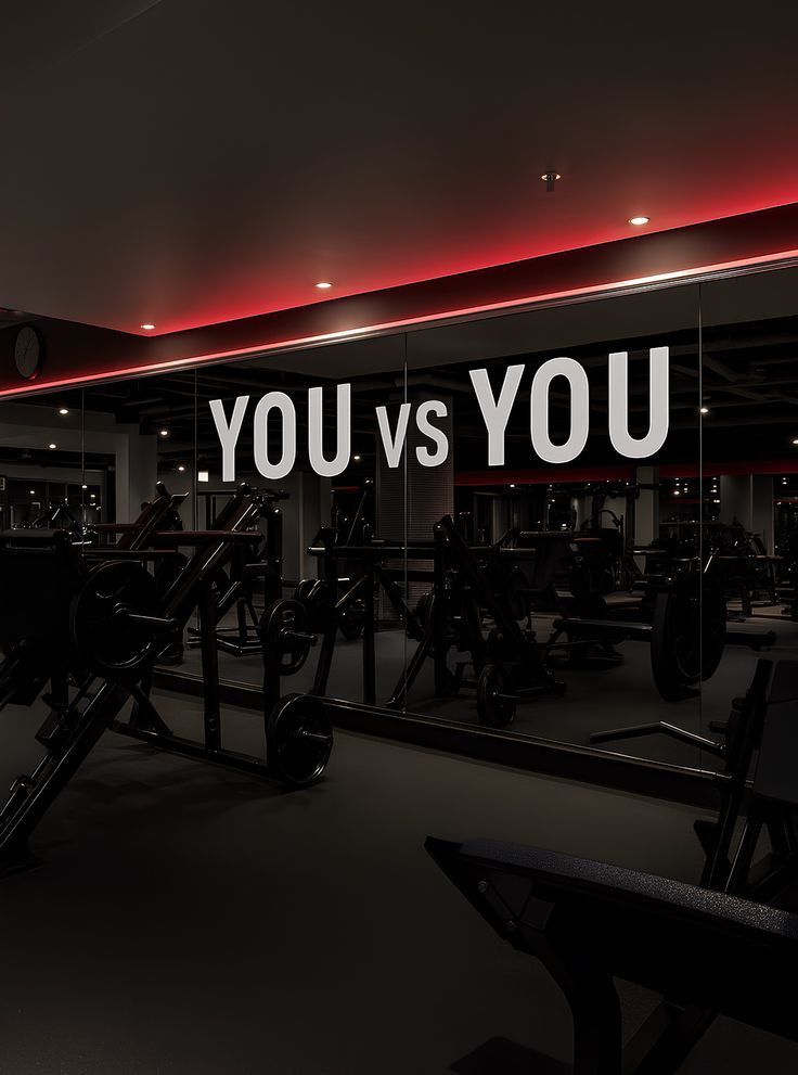 Dim Gym With YOU vs YOU Motivational Quote