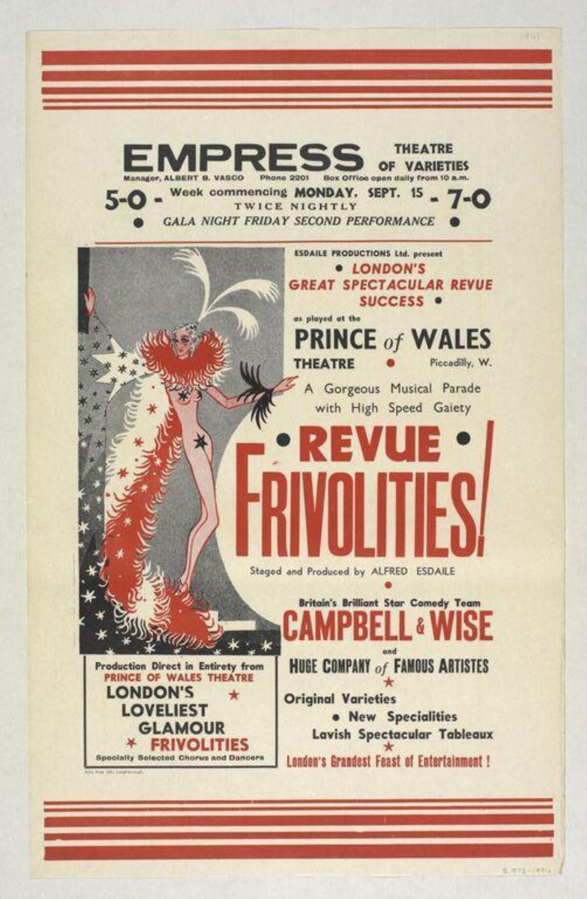 Revue Frivolities Vintage Theatre Poster