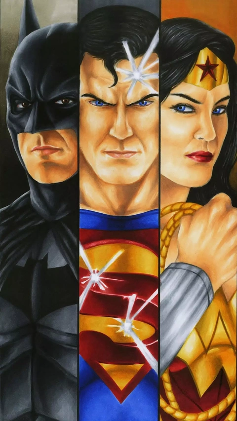 DC Trinity Superhero Portraits