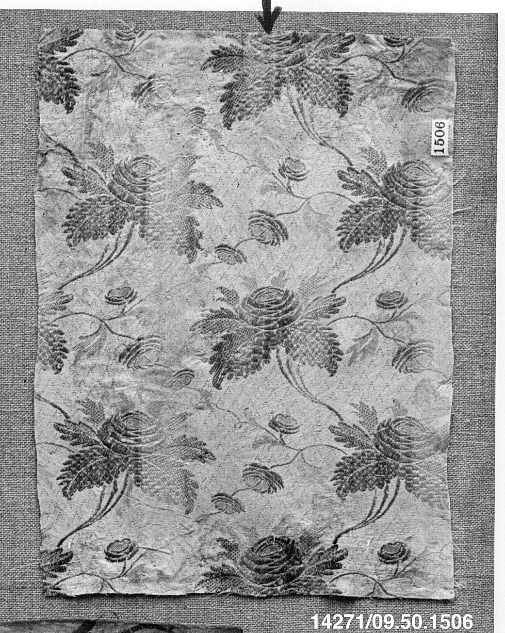Antique Floral Patterned Fabric Sample