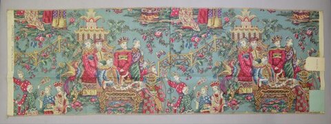 Chinese Procession Printed Textile