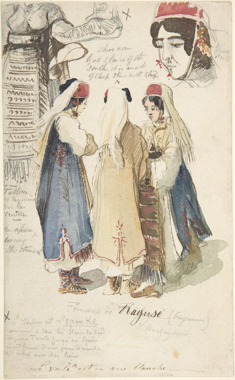 Sketches of Raguse Peasant Women