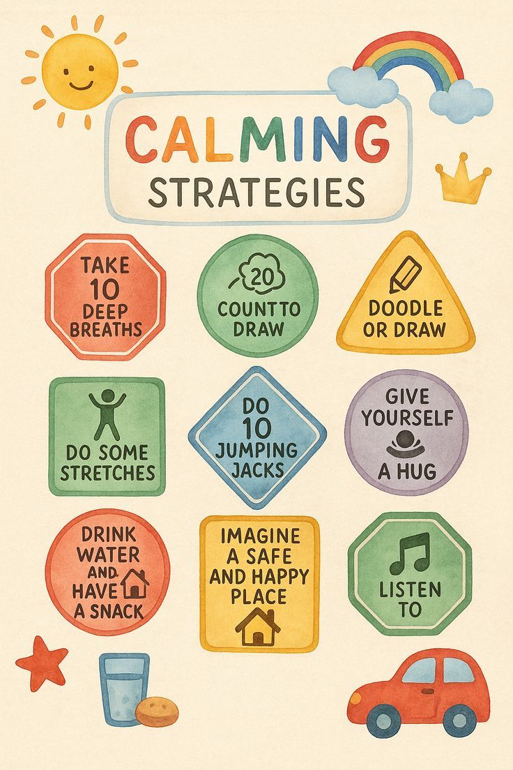 Calming Strategies Educational Poster