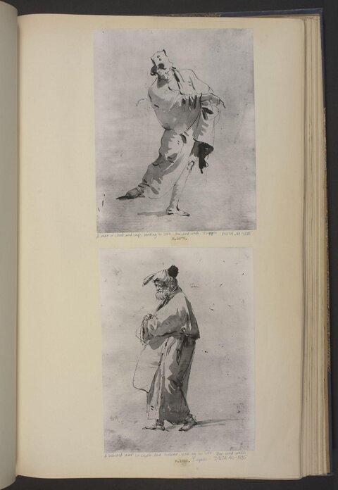 Two Ink Figure Drawings in Open Album