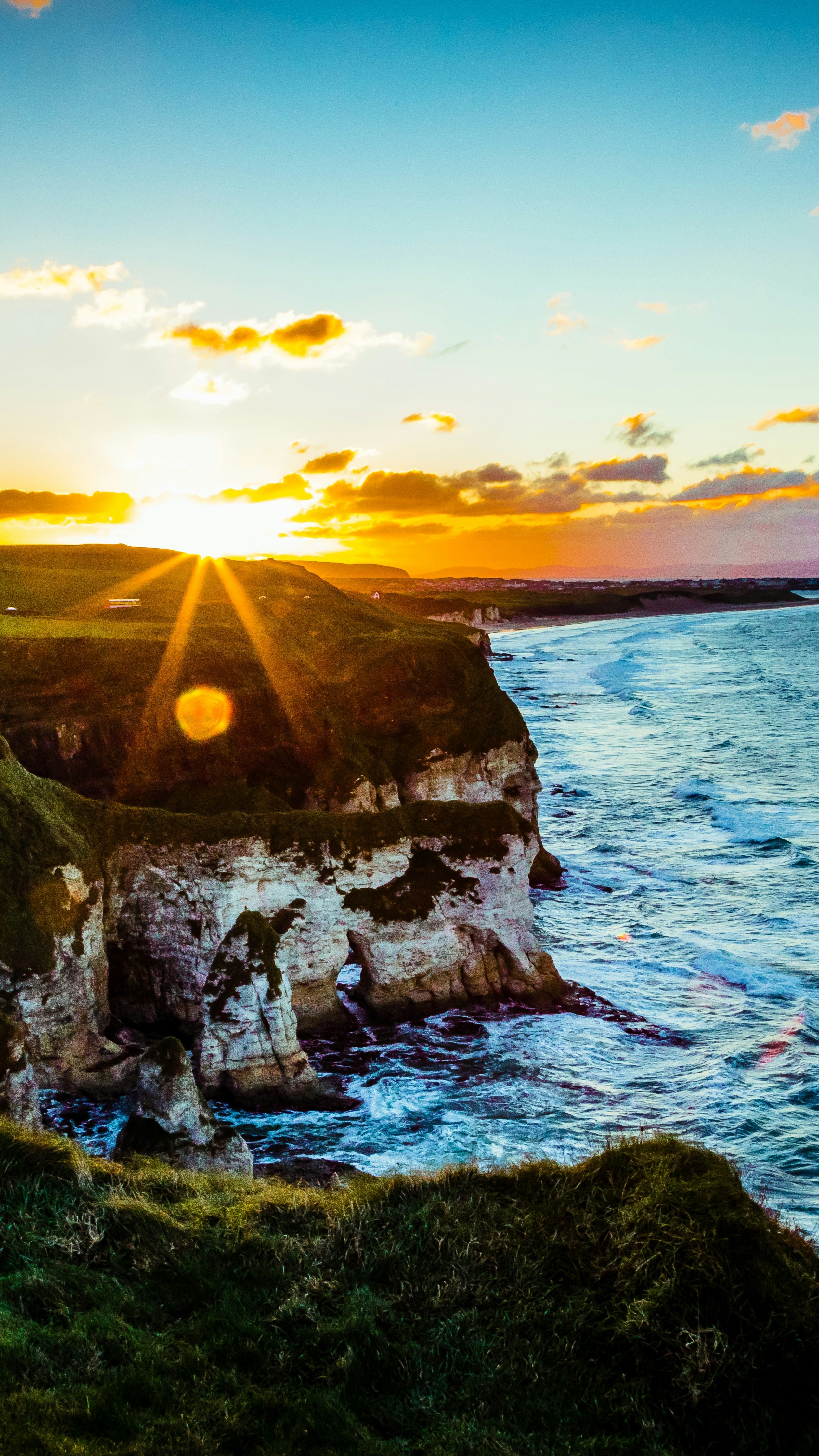 Sunset Over Coastal Cliffs