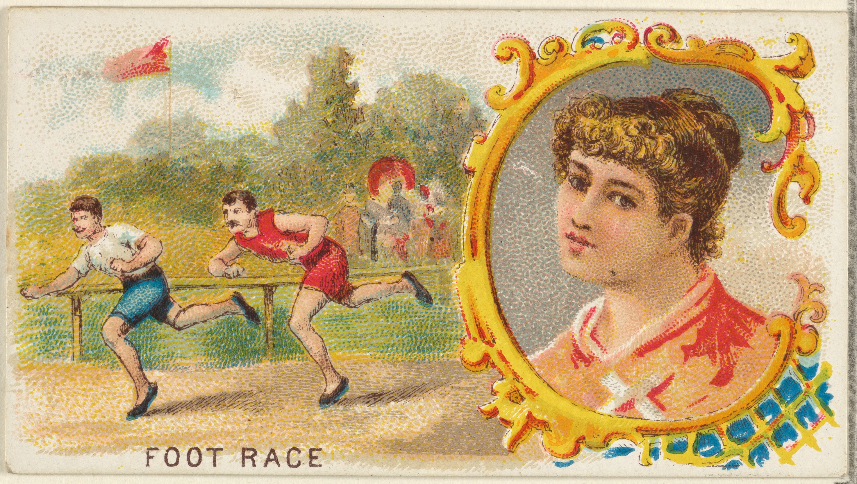 Vintage Foot Race Illustration