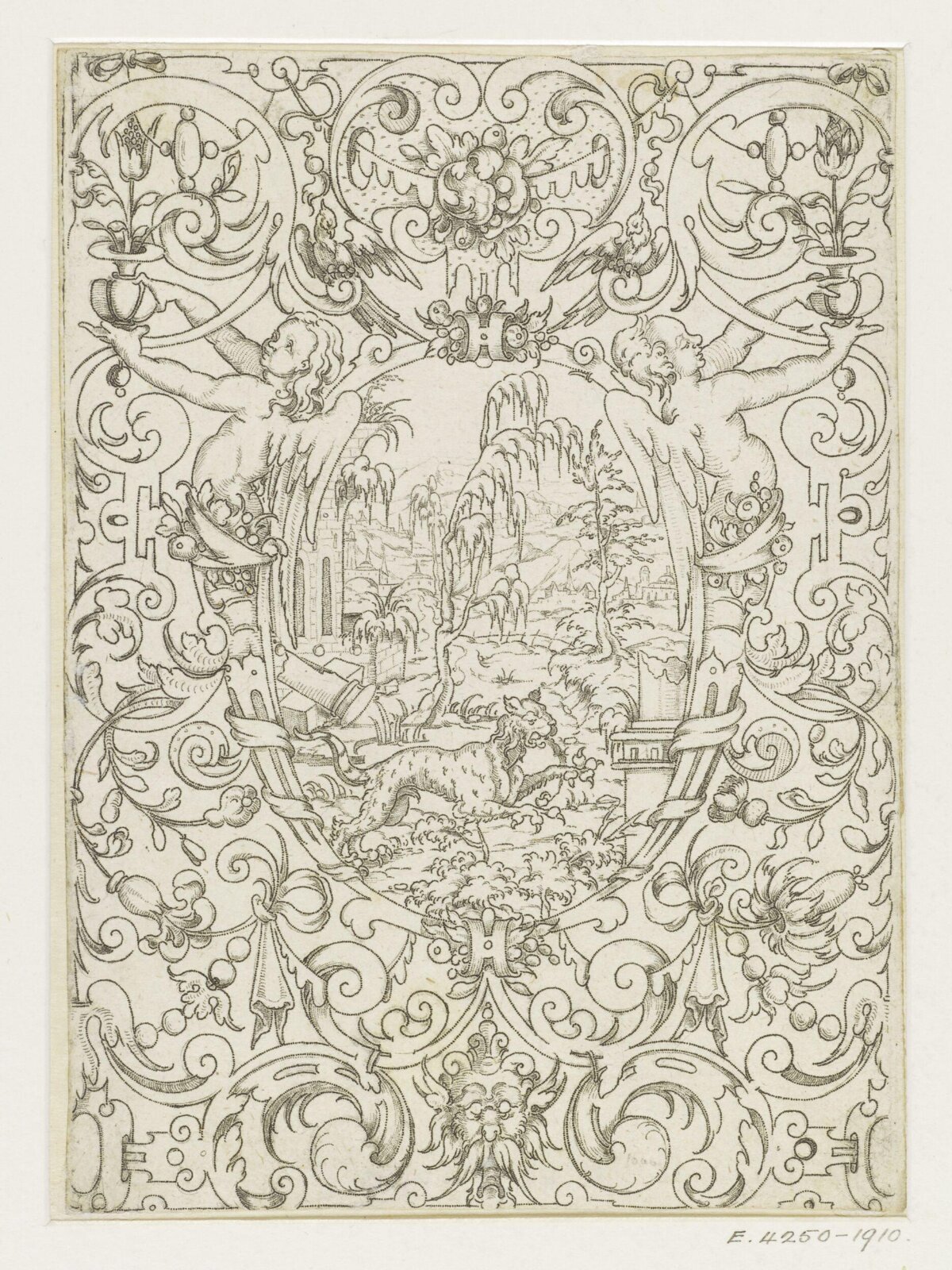 16th Century Ornamental Pen Drawing