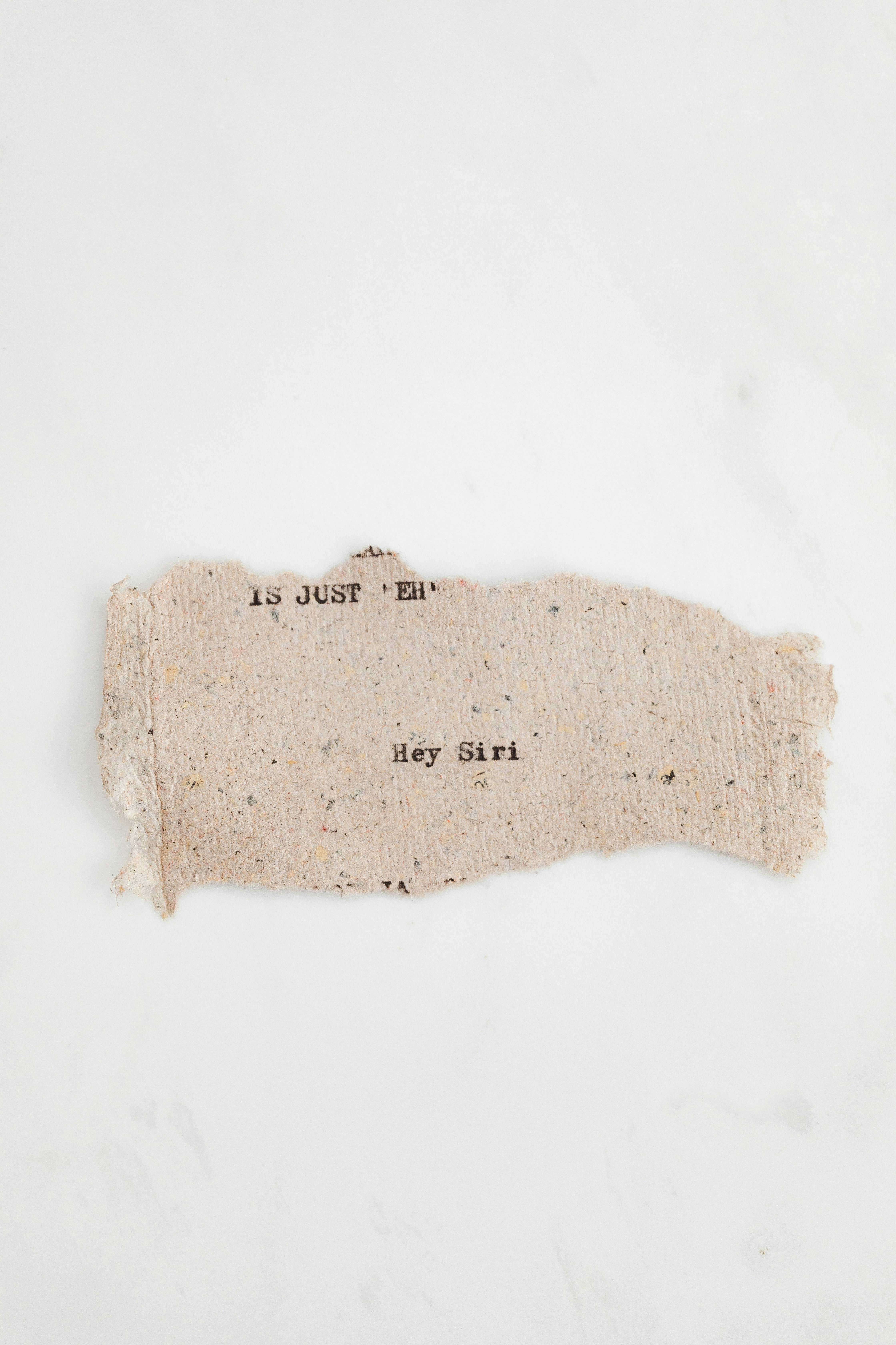 Torn Paper with Hey Siri Text